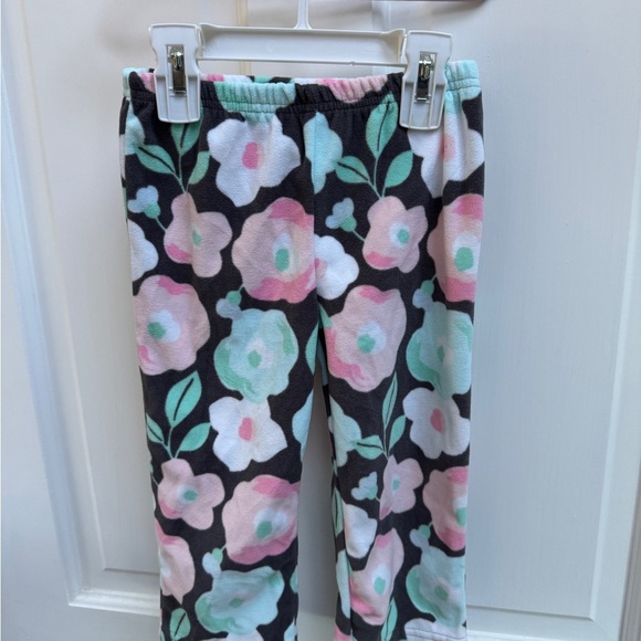 NWOT Carter’s 2T Girls Multicolor Floral Fleece Pajama Pants - Picture 4 of 4